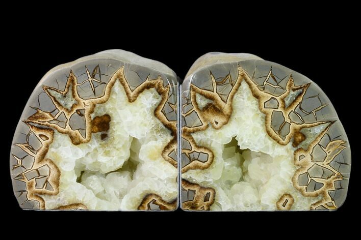 Wide, Crystal Filled Septarian Geode Bookends - Utah #151418